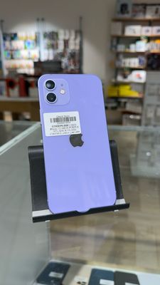 Used iPhone 12 64gb purble 93% back glass change هاتف ايفون مستخدم