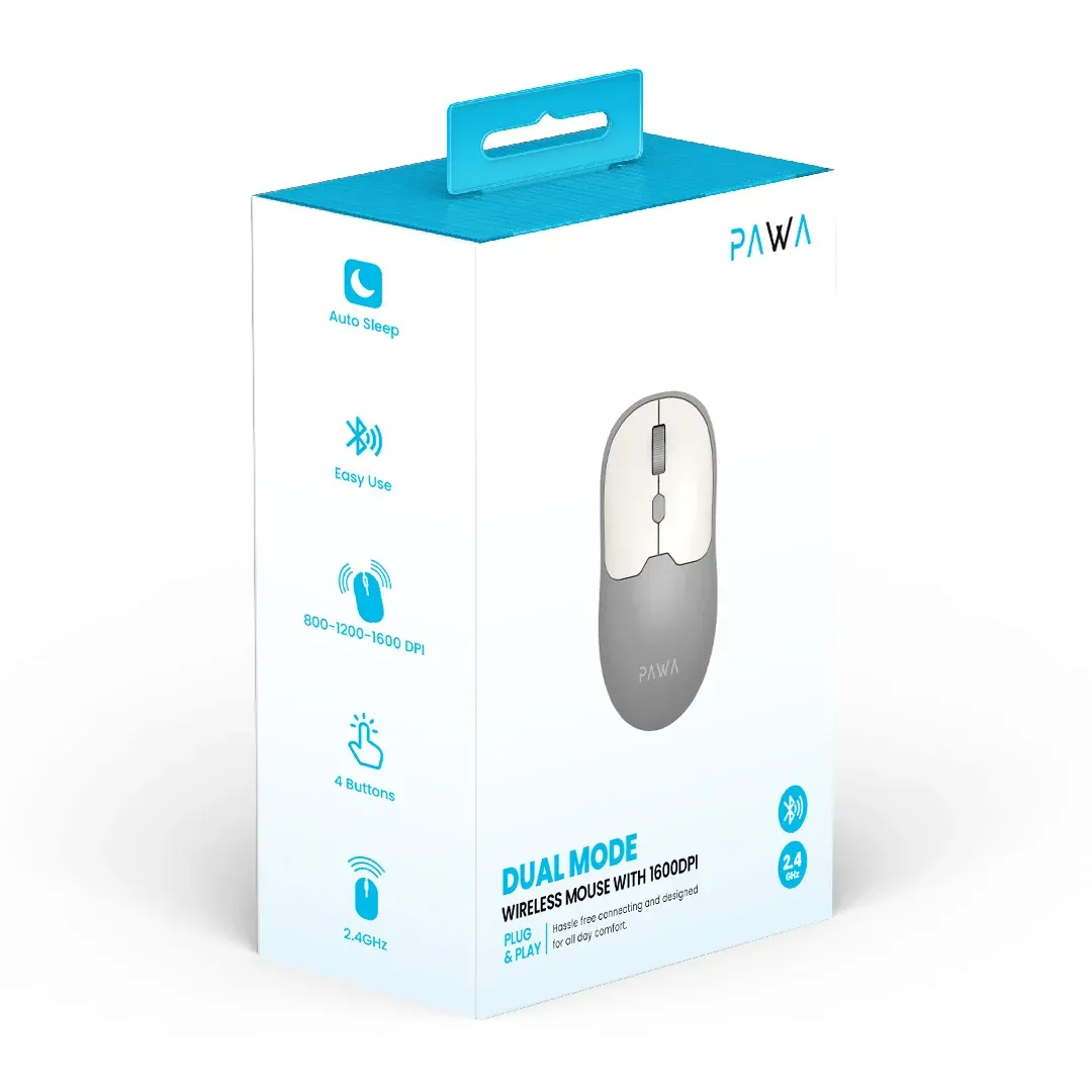 Dual Mode Wireless Mouse with 1600DPI