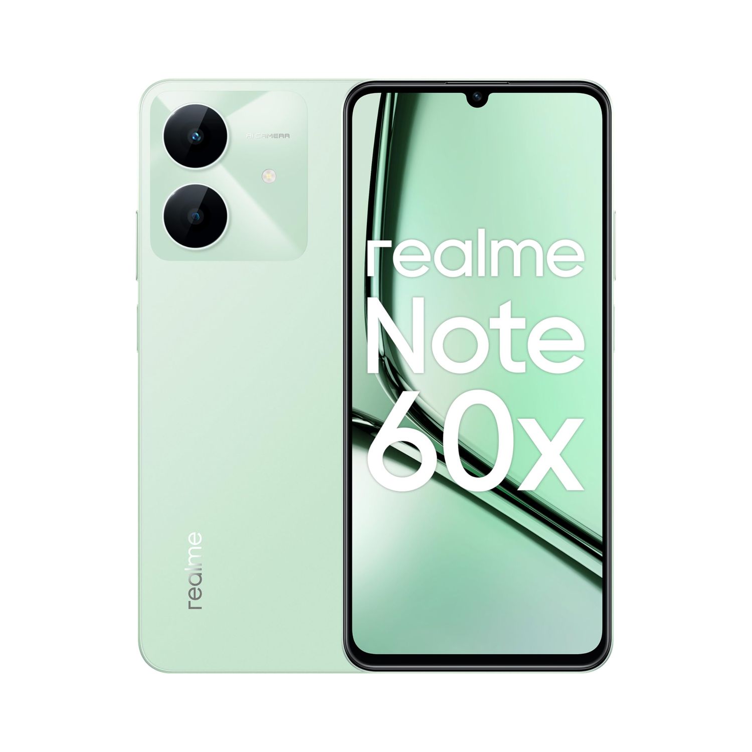 Realme Note 60X 3GB RAM - 64GB - GREEN هاتف ريلمي جديد