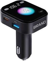 Porodo Bluetooth FM Transmitter with Voice Command, Bluetooth V5.4, 45W