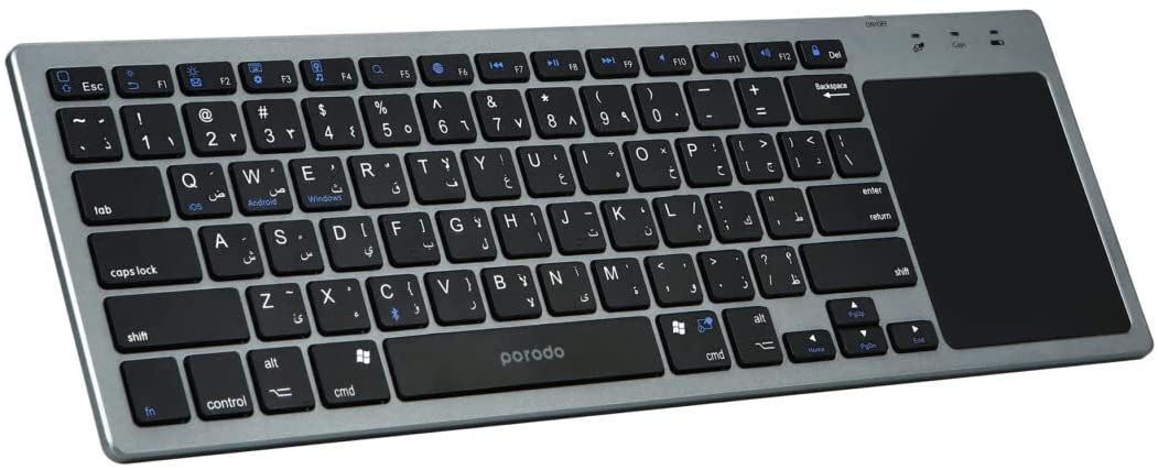 Porodo Wireless Keyboard with Touch-Pad