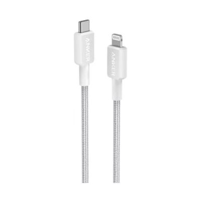 Anker 322 USB-C to Lightning Connector (3ft Braided) White