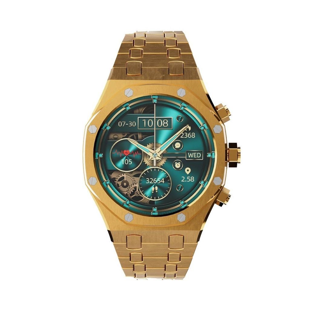 Porodo Cristallo AP Smart Watch ساعة بوردو جديدة, Color: Yellow