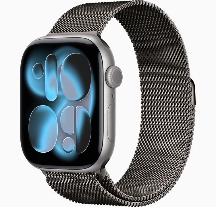 Apple Watch Series 11 Gps 46Mm Space Gray Aluminium Case With Anchor Blue Sport Band M-L Mew94