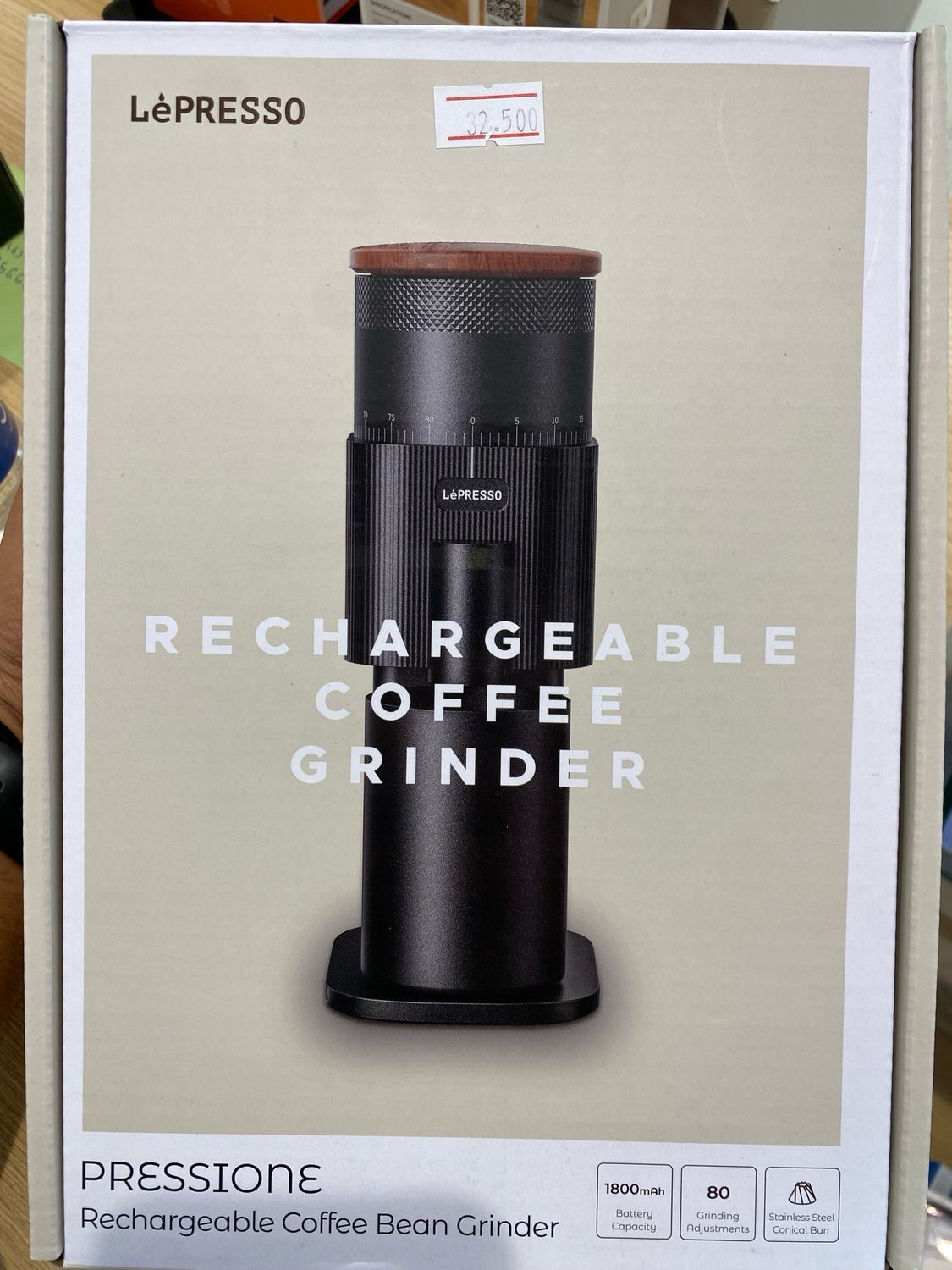 LePRESSO Rechargeable Coffee Grinder-طحانة الكترونية 