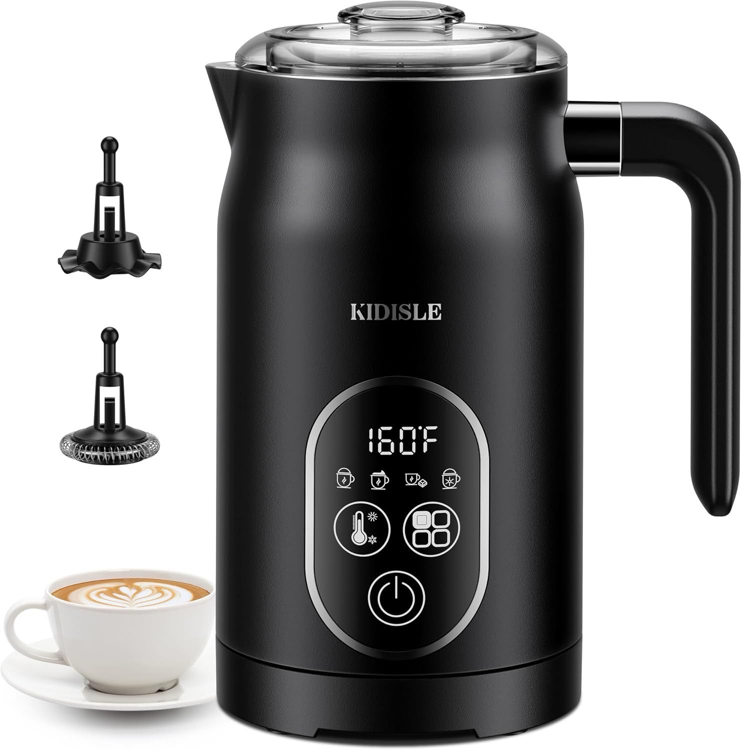 Lepresso Four Froth Milk Frother- Black 