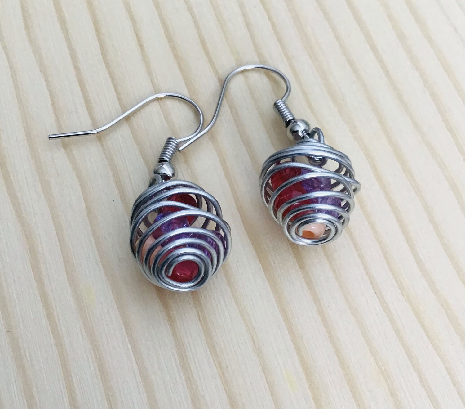 Honeycomb Wire Cage Earrings