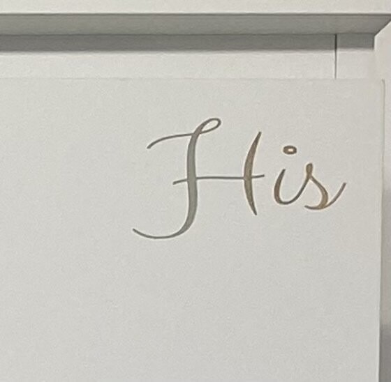 His Beschriftung Kalligrafie metallic