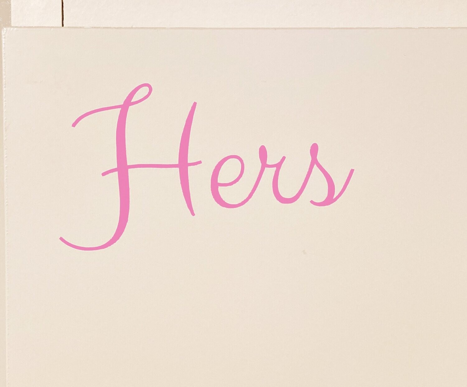 Hers Beschriftung Kalligrafie