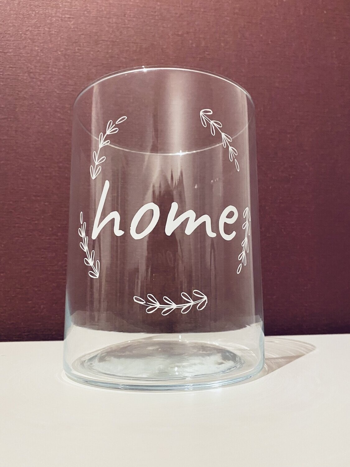 Deko Glas oder Vase Home floral