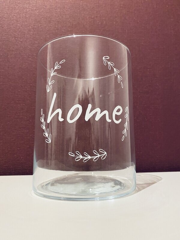 Deko Glas oder Vase Home floral