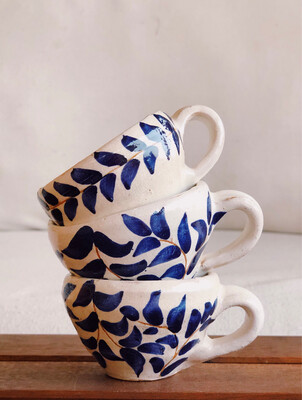 Fire clay hand painted cup