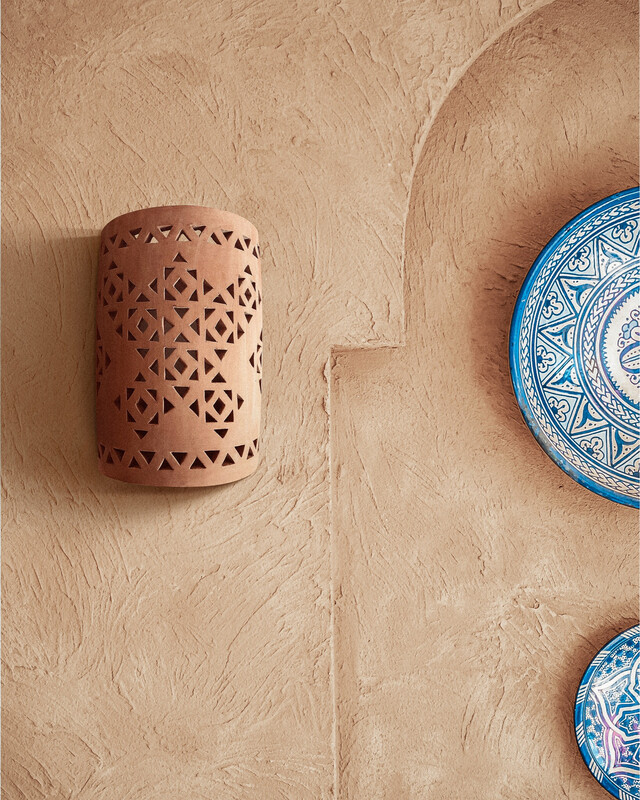 &#39;Nubian&#39; Terra Cotta wall sconce