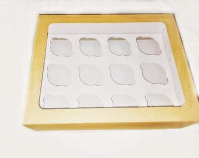 12 hole cup cake box with transparent window
