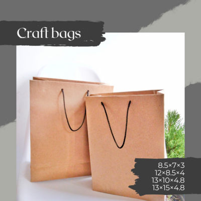 craft bag with rope handle