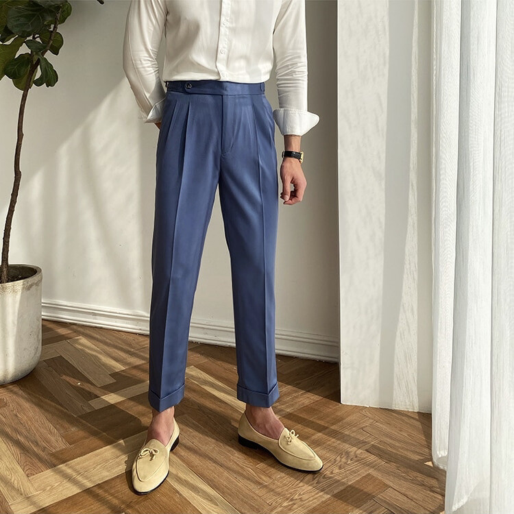 Faded Blue High Waisted Trousers
