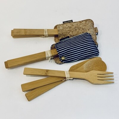 Bamboo Utensil Kit With Sleeve