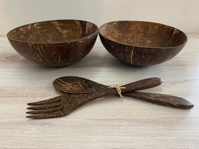 Coconut Bowls + Cutlery Set - Bambaw
