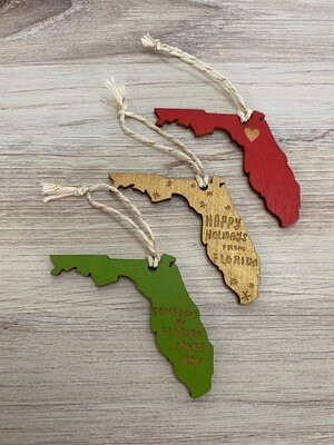 Wood Florida Ornament
