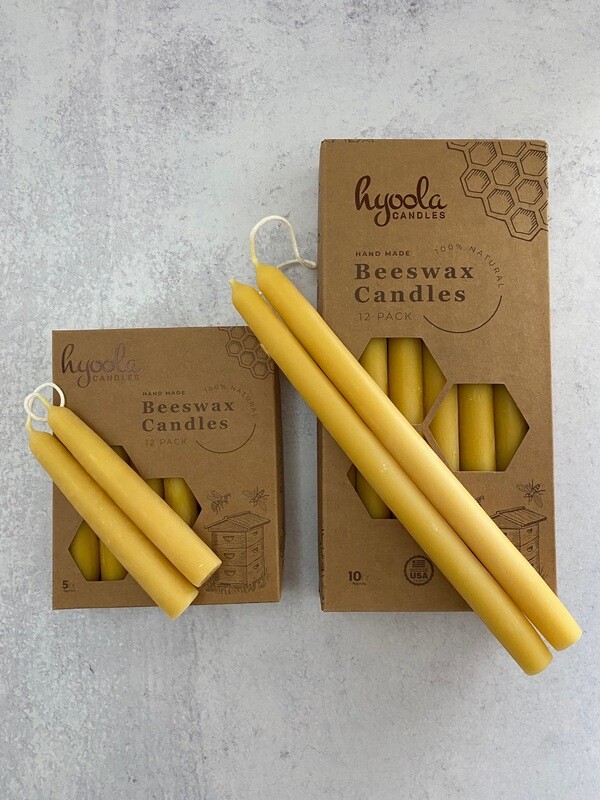 Tapered Beeswax Candles - Hyoola Candles