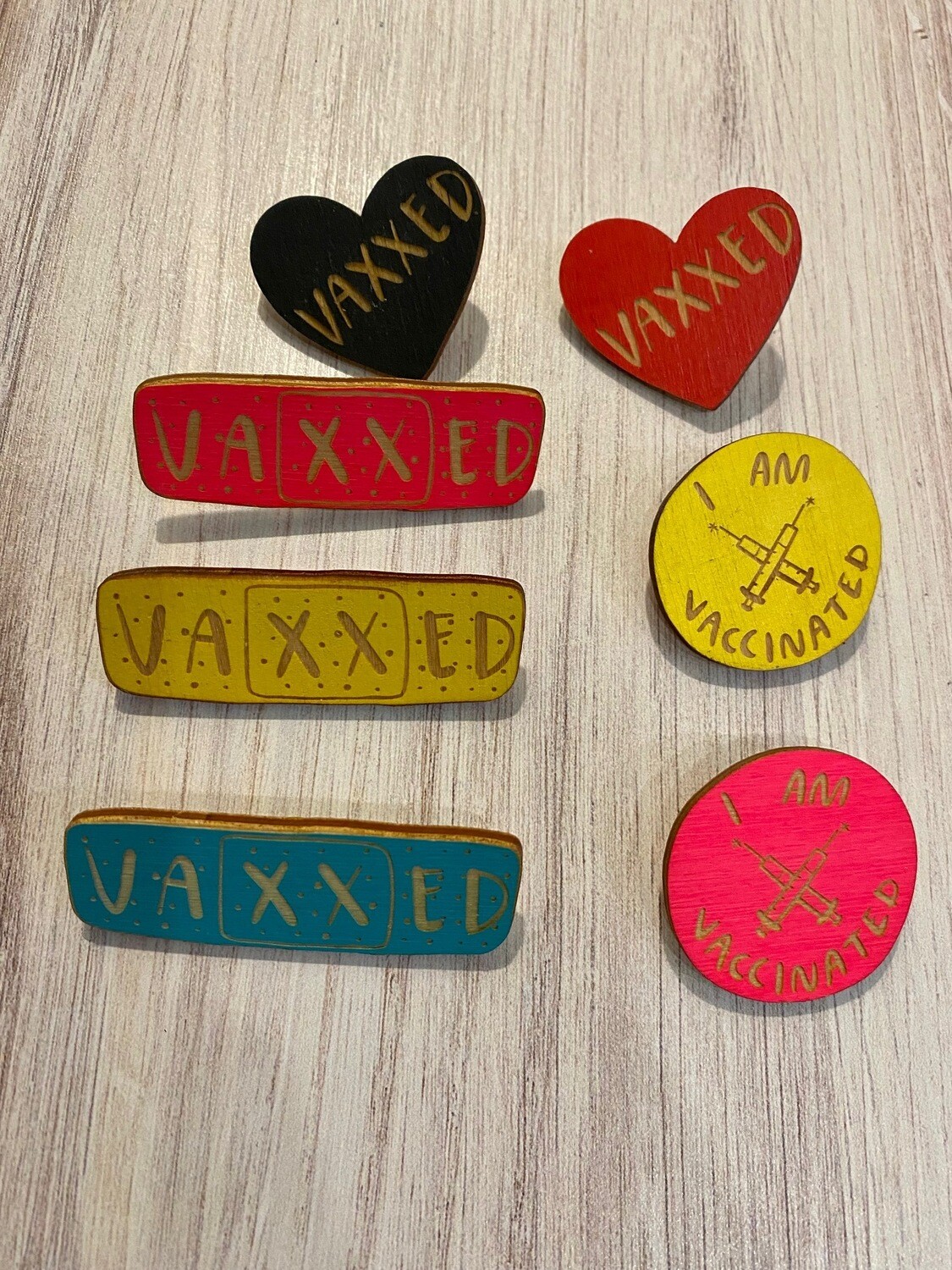 Wood Vaxxed Pins 