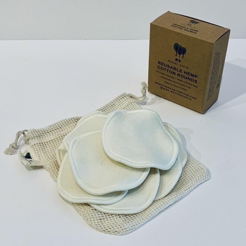 Hemp Cotton Facial Rounds w/ Laundry Bag - Me Mother Earth