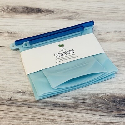 Silicone Storage Bags, 3pk - Me Mother Earth 