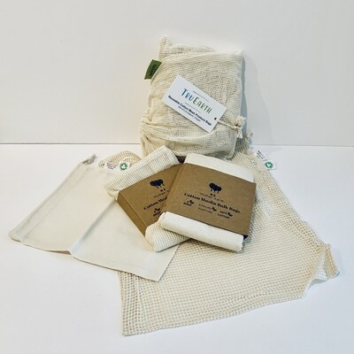 Reusable Cotton Bags, 3pk - Me Mother Earth
