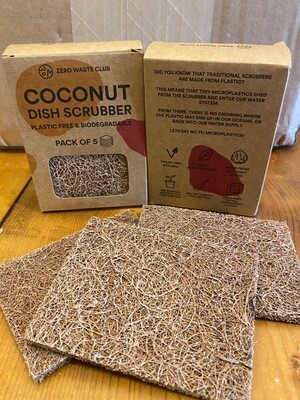 Biodegradable Coconut Scrubbers 5 Pack