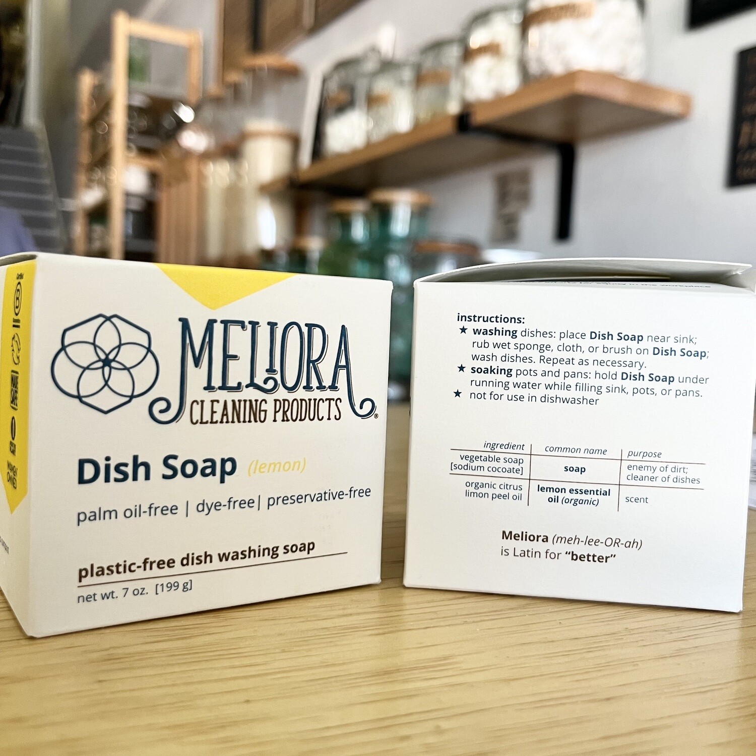 Solid Dish Soap, Lemon - Meliora Cleaning 