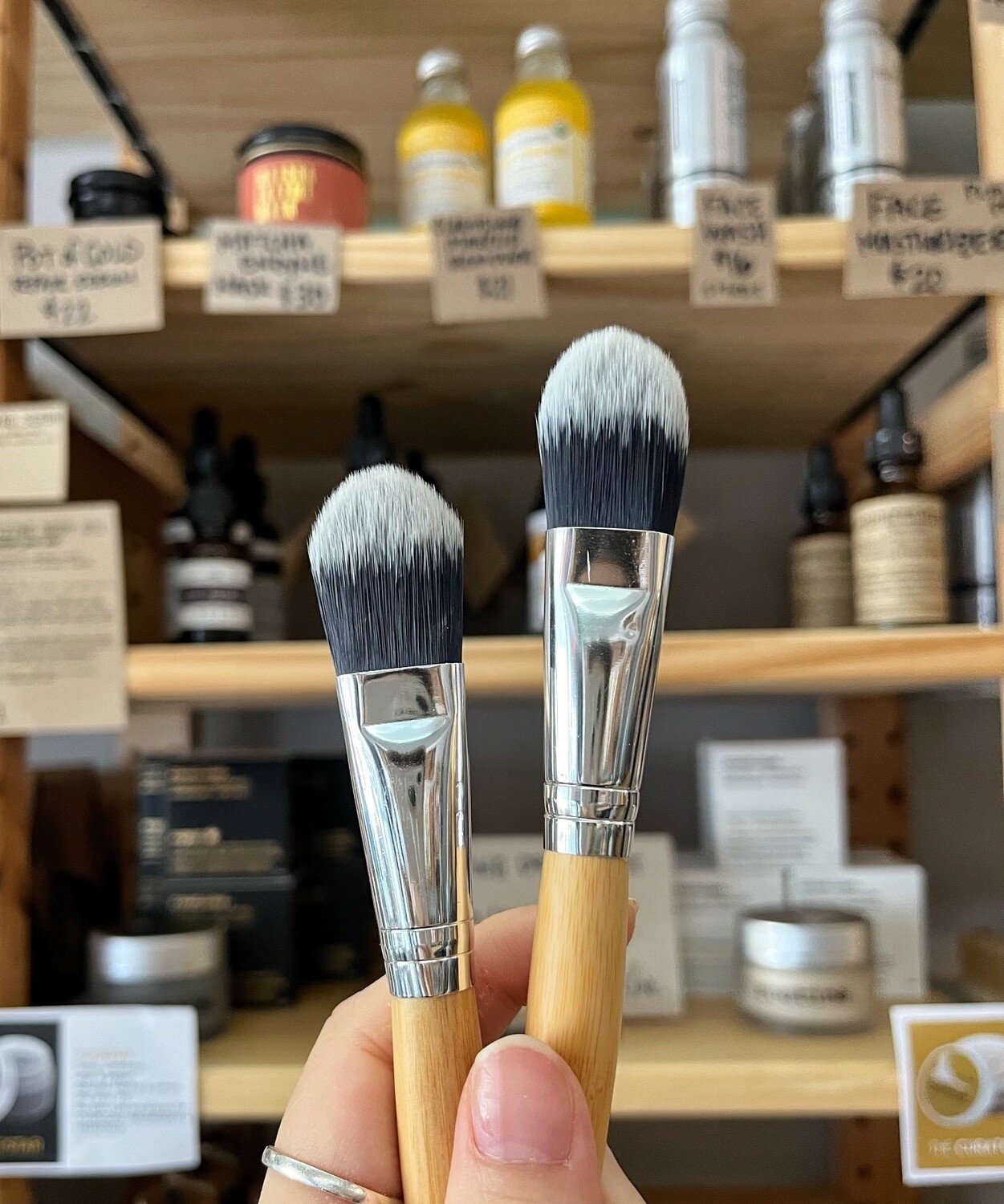 Face Mask Brush with Vegan Bristles, Bamboo