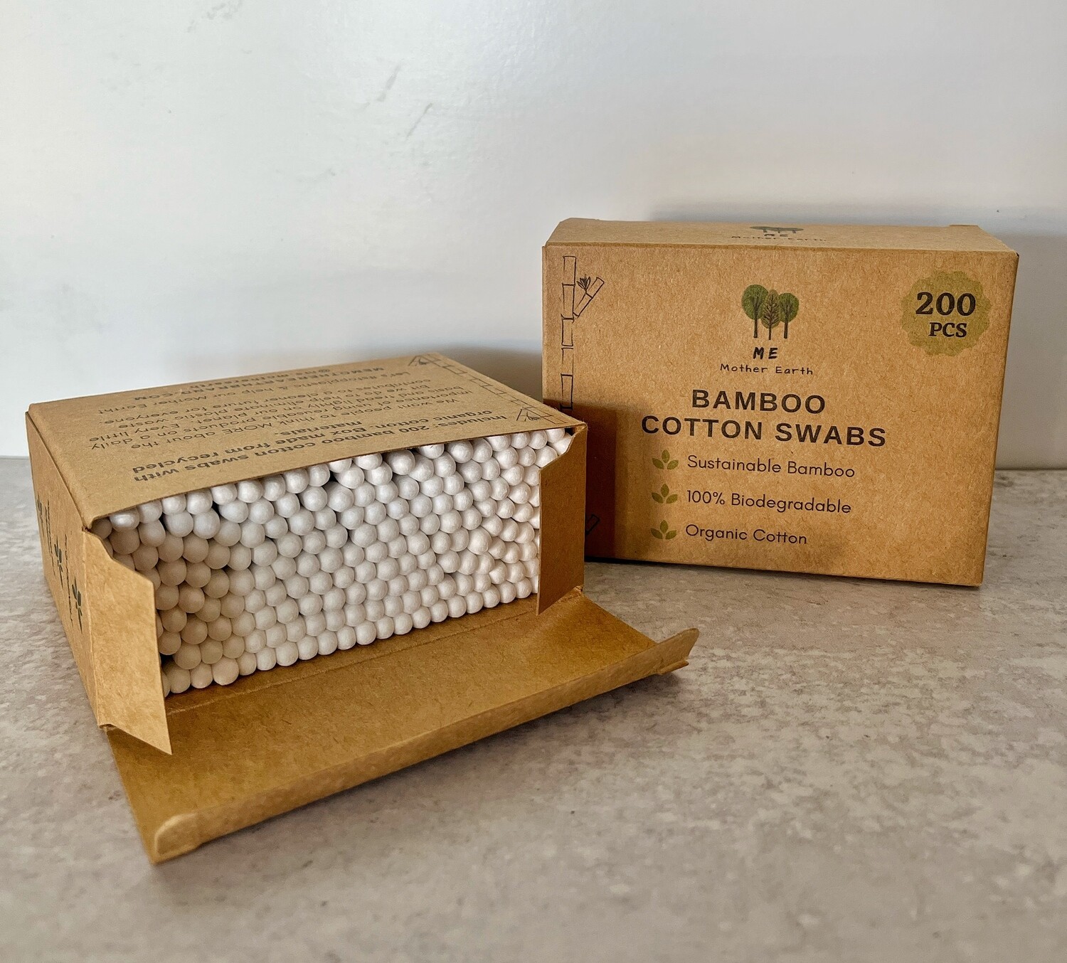 Bamboo Cotton Swabs, 200ct. - Me Mother Earth