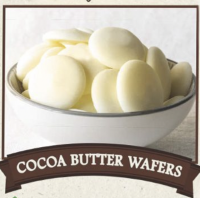 Cocoa Butter Wafers, Organic - by the ounce