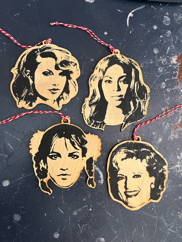 Famous Faces Baltic Birch Ornament - LetterCraft 