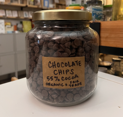 Dark Chocolate Chips, 55%, Organic + Fair Trade - by the ounce