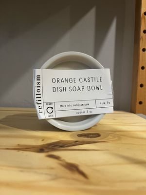 Solid Castile Dish Soap, Orange - Refillism