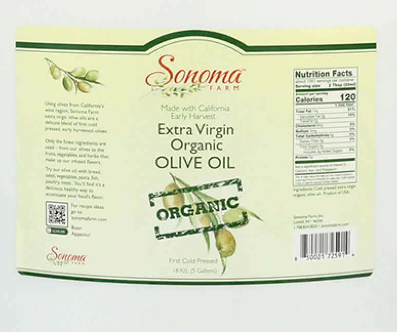 California Extra Virgin Olive Oil, Organic, First Cold Pressed - by the ounce