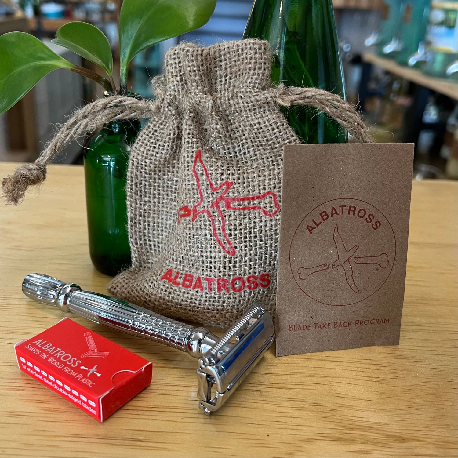 Butterfly Open Safety Razor Set - Albatross Designs