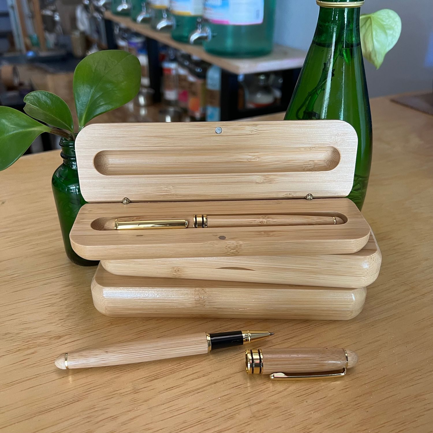 Bamboo Pen Set w/ Case 
