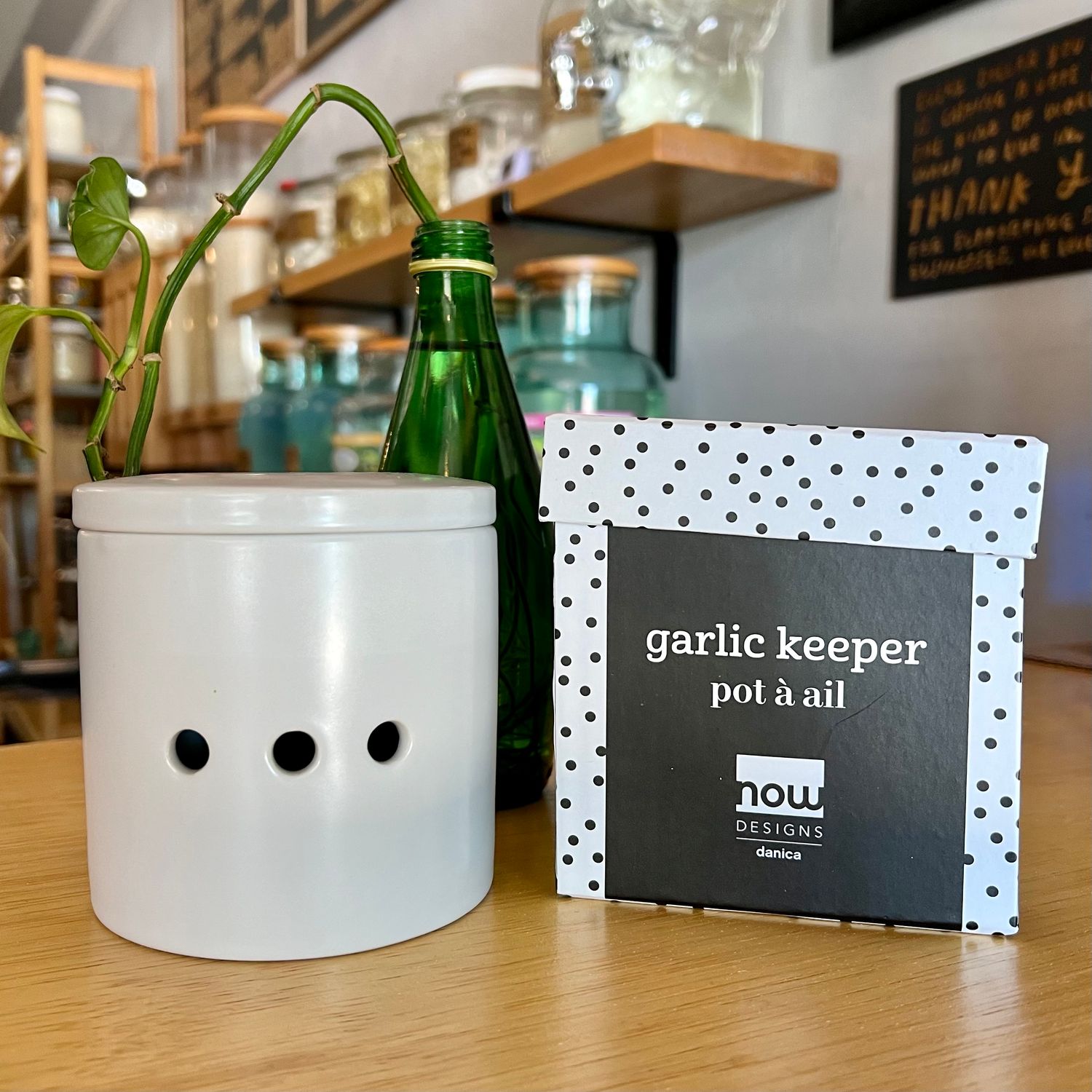 Stoneware Garlic Keeper - Now Designs 