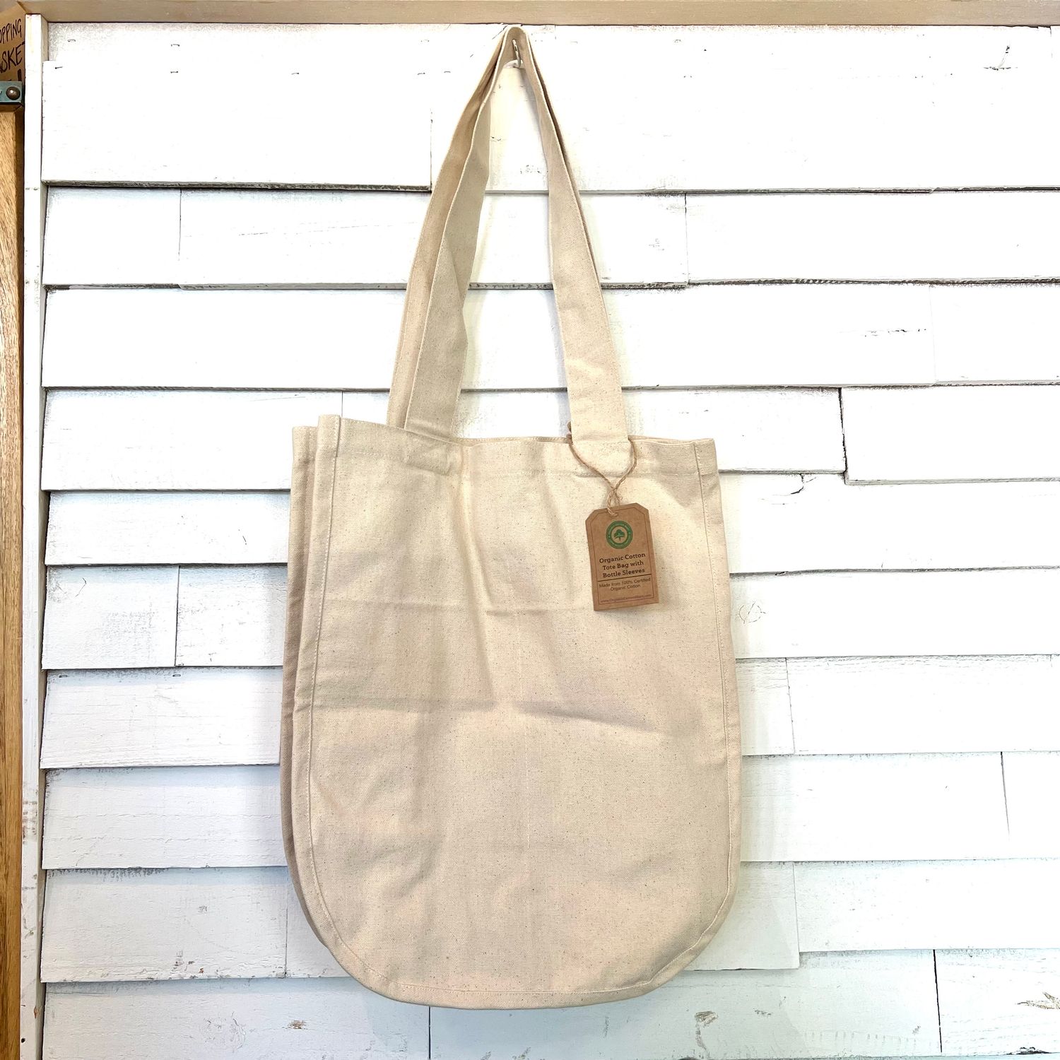 Canvas Grocery Tote w/ Side Sleeves