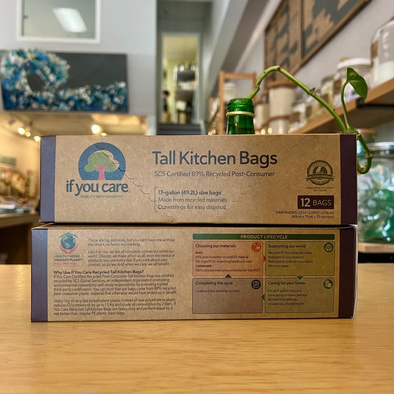 Tall Kitchen Trash Bags, 12pk - If You Care