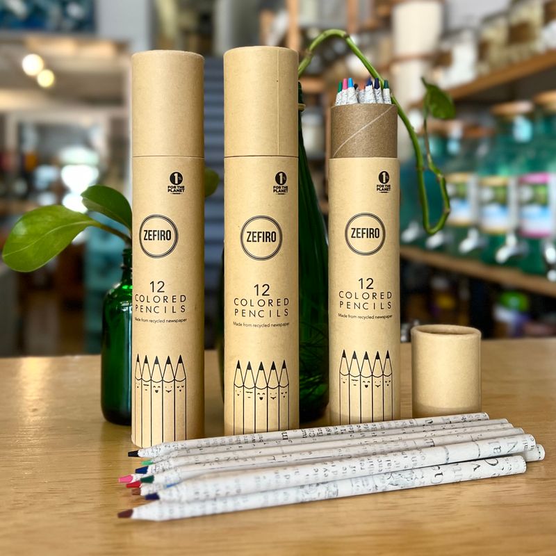 Recycled Newspaper Colored Pencils - Zefiro