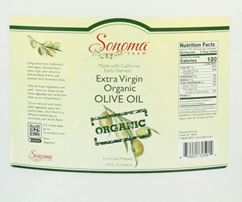 California Extra Virgin Olive Oil, Organic, First Cold Pressed - by the ounce