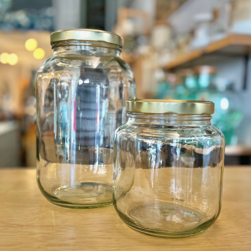 Glass Storage Jar, Clear, Gallon or 1/2 Gallon