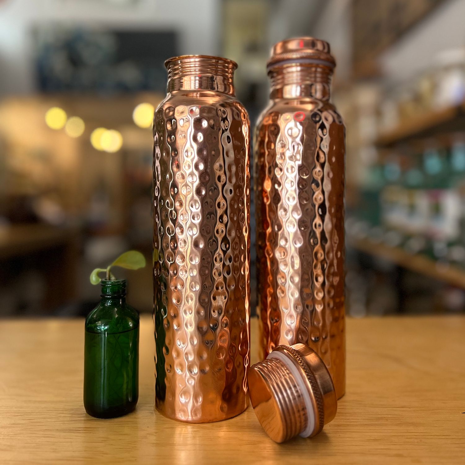 Hammered Pure Copper Water Bottle (32oz) - CopperCulture Hammered Pure Copper Water Bottle (32oz) - CopperCulture