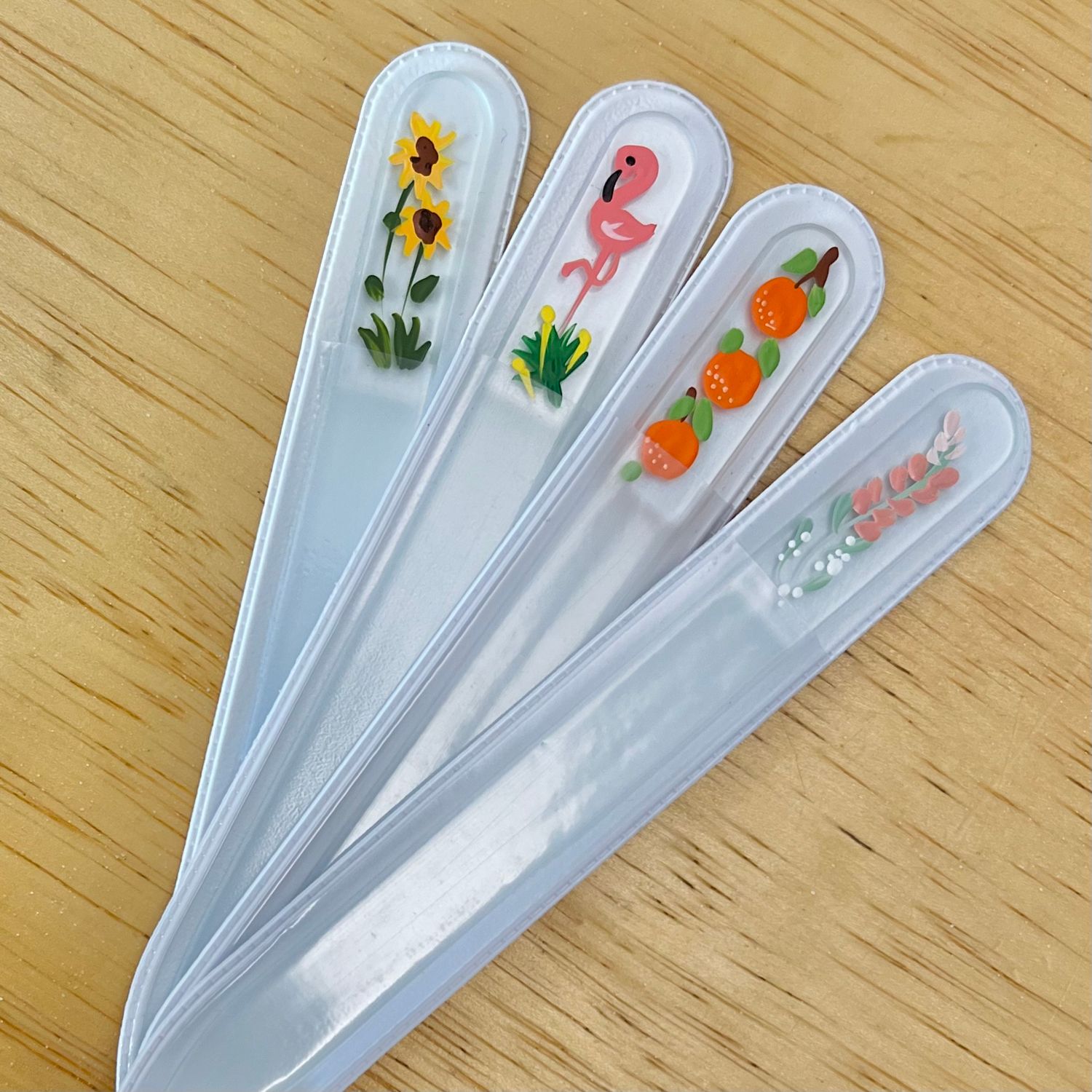 Glass Nail File - Blue Lemon Art Glass Nail File - Blue Lemon Art