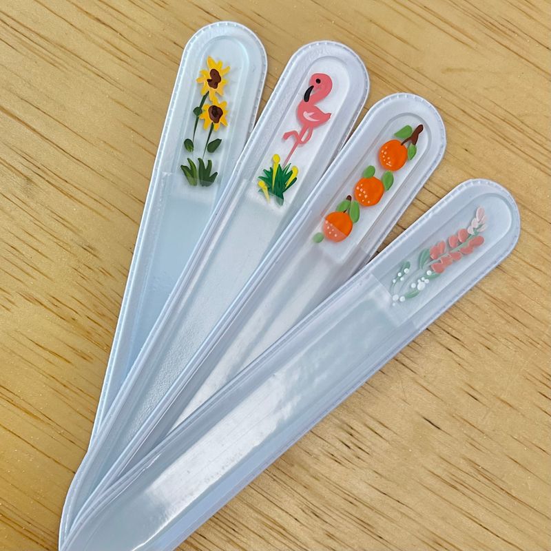 Glass Nail File - Blue Lemon Art Glass Nail File - Blue Lemon Art