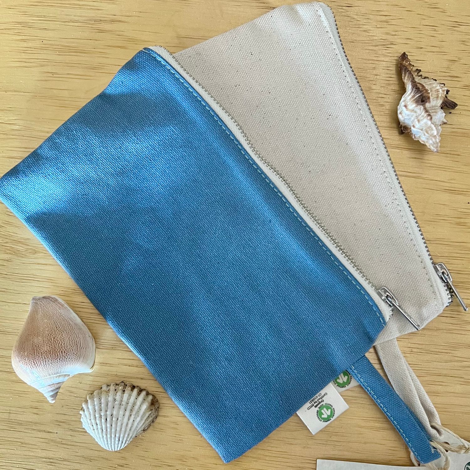 Organic Cotton Zipper Pouch - Simple Ecology Organic Cotton Zipper Pouch - Simple Ecology