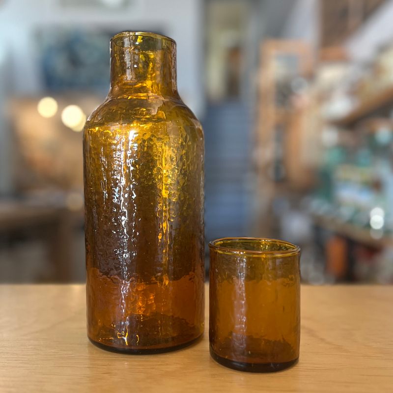 Glass Carafe, Handblown - Creative Women Glass Carafe, Handblown - Creative Women